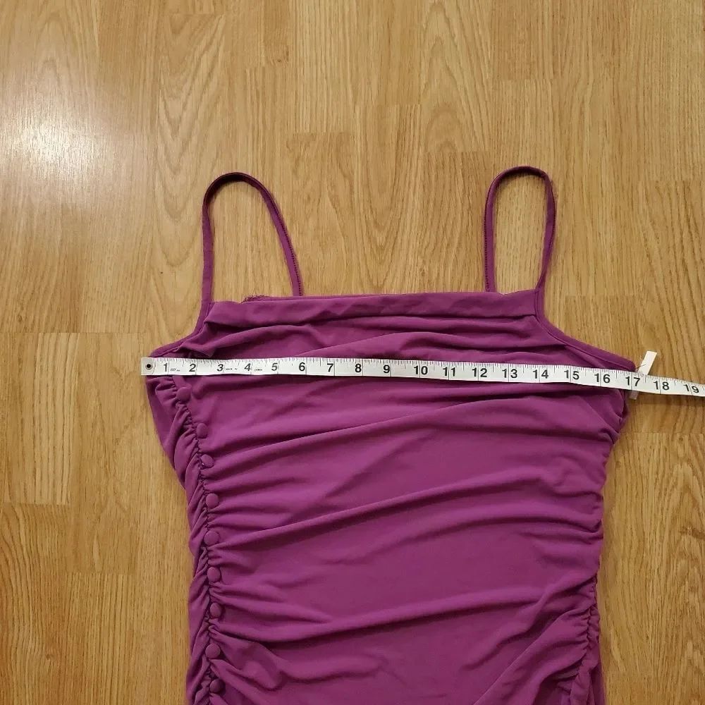 Leith Ruched Side Button Body-Con Dress. - Picture 10 of 12